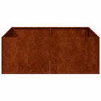 Fioriera Arrugginita 80x80x30 cm in Acciaio Corten