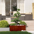 Fioriera Arrugginita 100x100x40 cm in Acciaio Corten