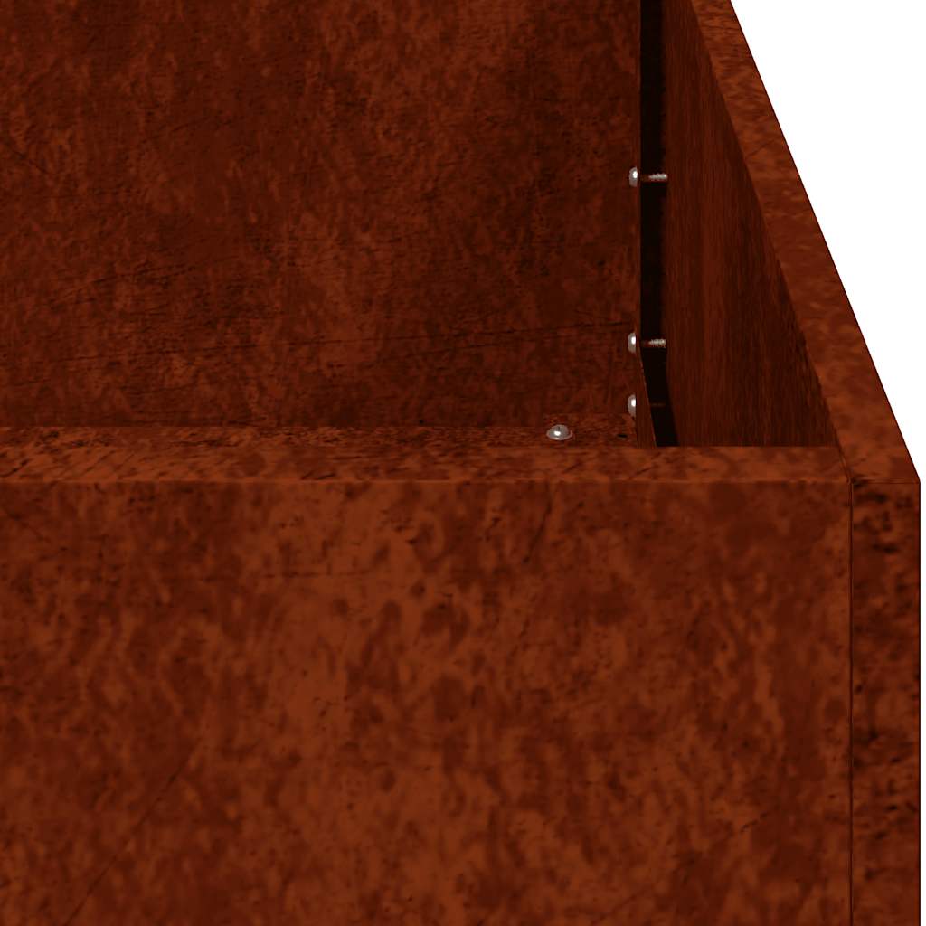 Fioriera Arrugginita 100x100x80 cm in Acciaio Corten
