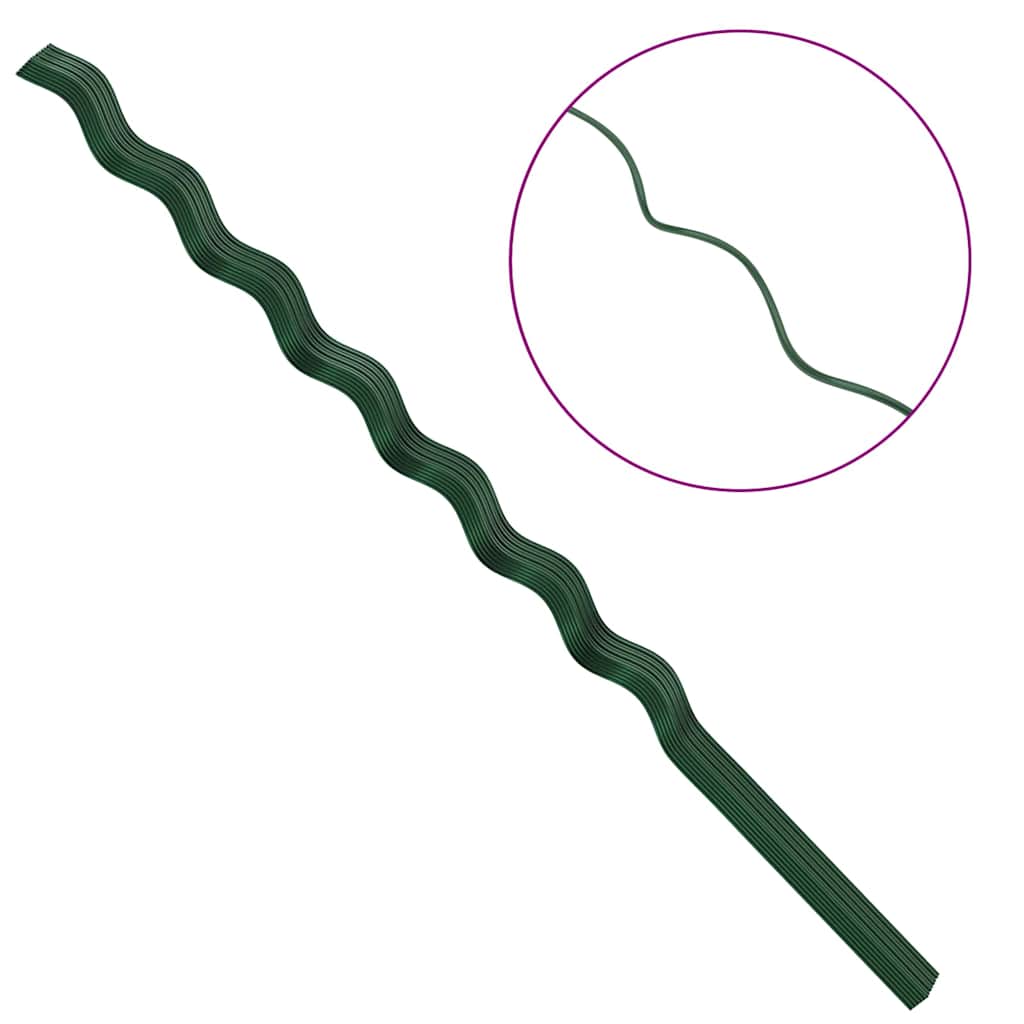 Supporto per piante 50 pcs Verde 170 x 0,6 x 0,6 cm Acciaio
