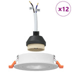 Spotlight 12 pcs Bianco 9 x 9 x 2 cm Alluminio
