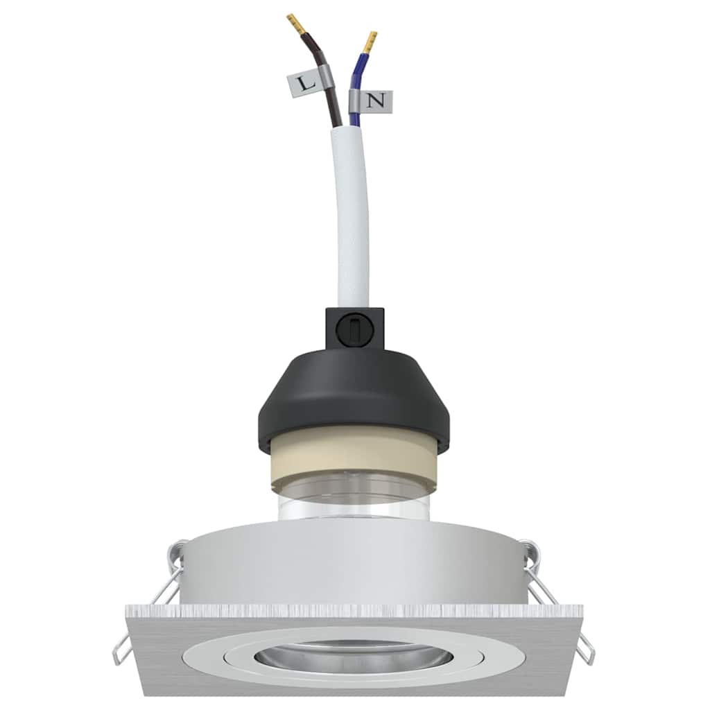 Spotlight 6 pcs Argento 9 x 9 x 2 cm Alluminio