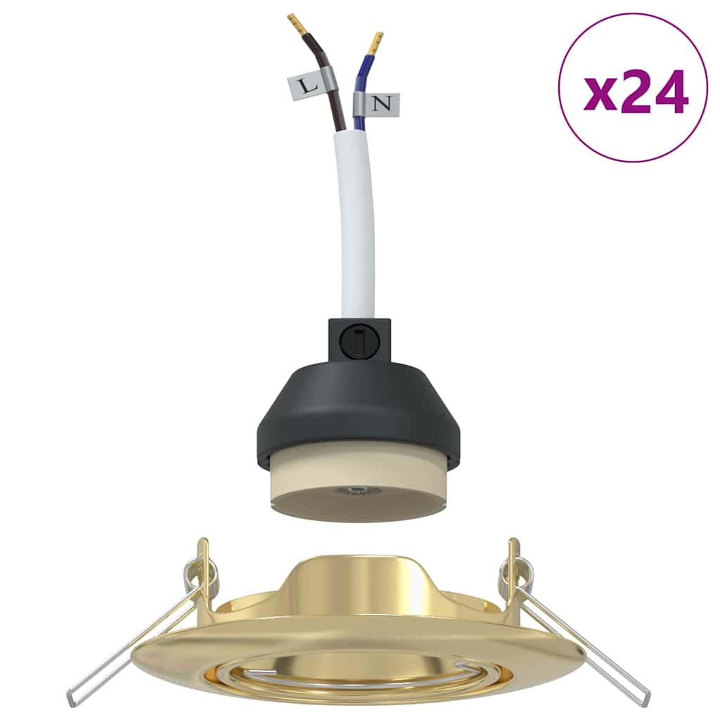 Spotlight 24 pcs Oro 9 x 9 x 2.5 cm Metallo