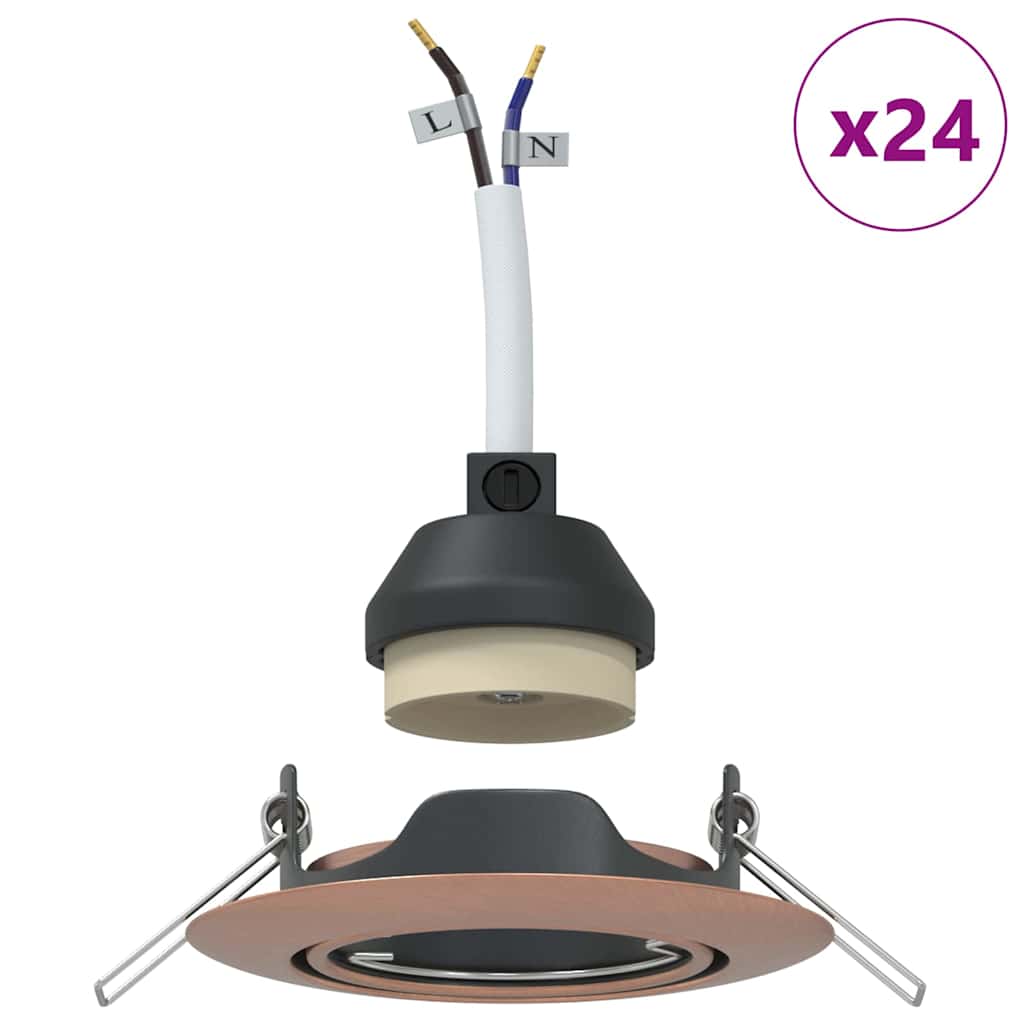 Spotlight 24 pcs Rame 9 x 9 x 2.5 cm Metallo