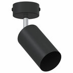 Faretto da soffitto con i riflettori Nero 6 x 6 x 16 cm Metallo