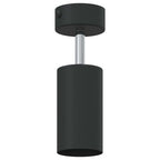 Faretto da soffitto con i riflettori Nero 6 x 6 x 16 cm Metallo