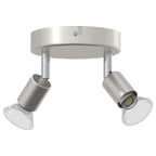 Faretto da soffitto con i riflettori Nichel 12 x 8 cm Acciaio