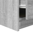 Tavolino da Salotto con Cassetti Grigio Sonoma 100x100x40 cm