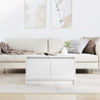 Tavolino da Salotto con Cassetti Bianco 70,5x70x40 cm