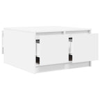 Tavolino da Salotto con Cassetti Bianco 70,5x70x40 cm