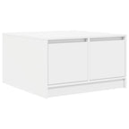 Tavolino da Salotto con Cassetti Bianco 70,5x70x40 cm