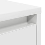 Tavolino da Salotto con Cassetti Bianco 70,5x70x40 cm
