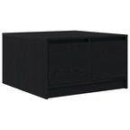 Tavolino da Salotto con Cassetti Rovere Nero 70,5x70x40 cm