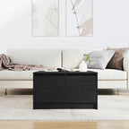 Tavolino da Salotto con Cassetti Rovere Nero 70,5x70x40 cm
