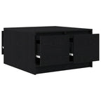Tavolino da Salotto con Cassetti Rovere Nero 70,5x70x40 cm