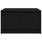 Tavolino da Salotto con Cassetti Rovere Nero 70,5x70x40 cm