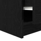 Tavolino da Salotto con Cassetti Rovere Nero 70,5x70x40 cm