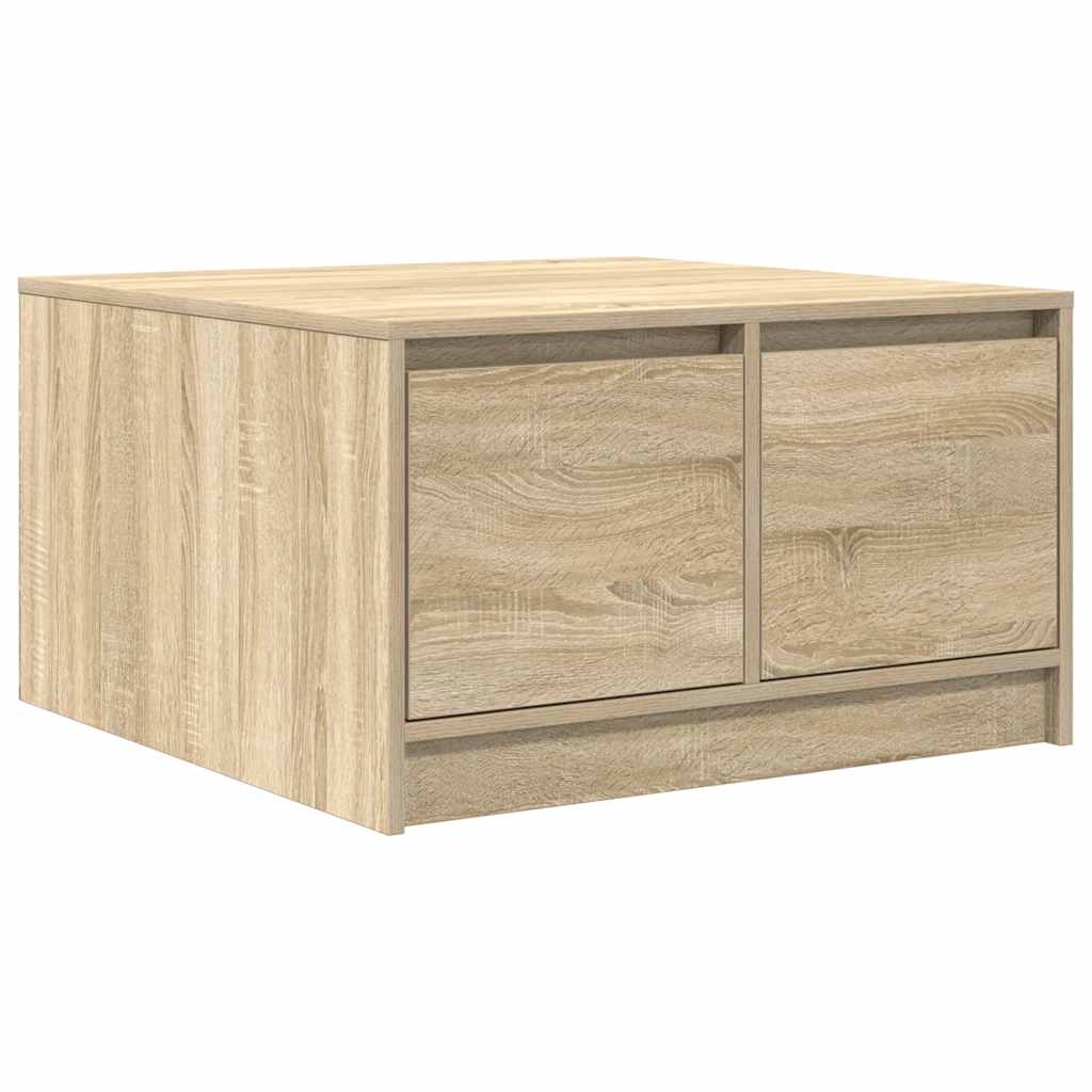 Tavolino da Salotto con Cassetti Rovere Sonoma 70,5x70x40 cm