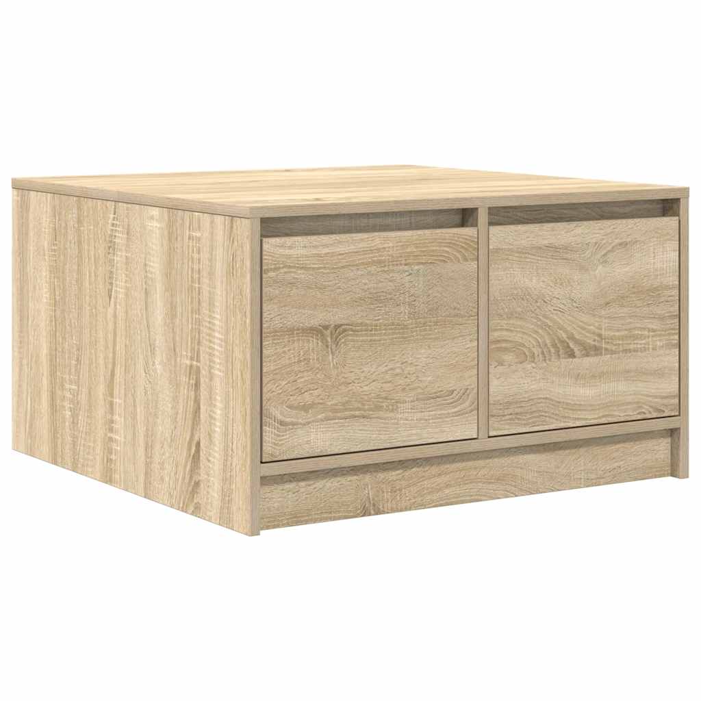 Tavolino da Salotto con Cassetti Rovere Sonoma 70,5x70x40 cm