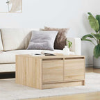 Tavolino da Salotto con Cassetti Rovere Sonoma 70,5x70x40 cm