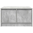 Tavolino da Salotto con Cassetti Grigio Cemento 70,5x70x40 cm