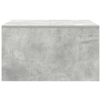 Tavolino da Salotto con Cassetti Grigio Cemento 70,5x70x40 cm