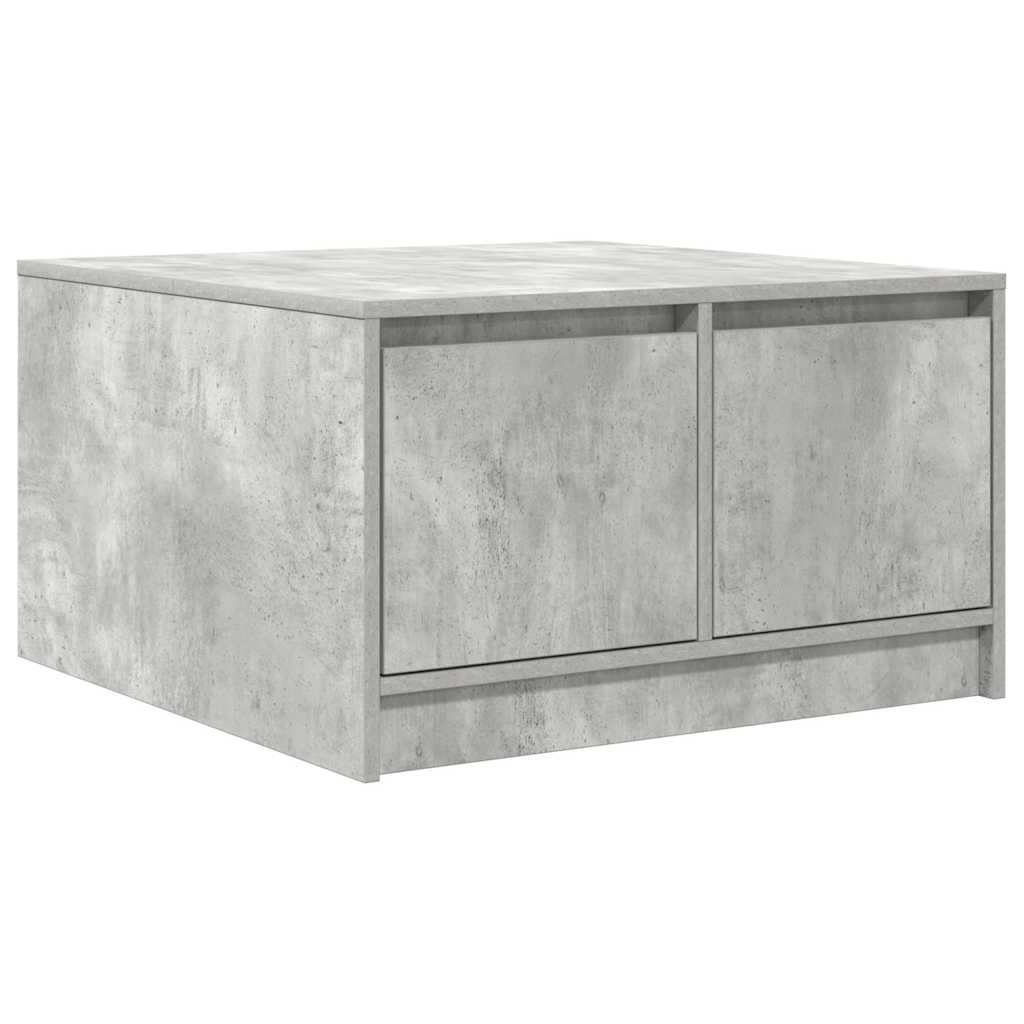 Tavolino da Salotto con Cassetti Grigio Cemento 70,5x70x40 cm