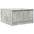 Tavolino da Salotto con Cassetti Grigio Cemento 70,5x70x40 cm