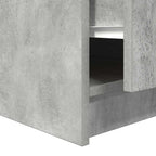 Tavolino da Salotto con Cassetti Grigio Cemento 70,5x70x40 cm