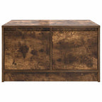 Tavolino da Salotto con Cassetti Rovere Fumo 70,5x70x40 cm
