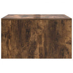 Tavolino da Salotto con Cassetti Rovere Fumo 70,5x70x40 cm
