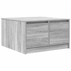 Tavolino da Salotto con Cassetti Grigio Sonoma 70,5x70x40 cm