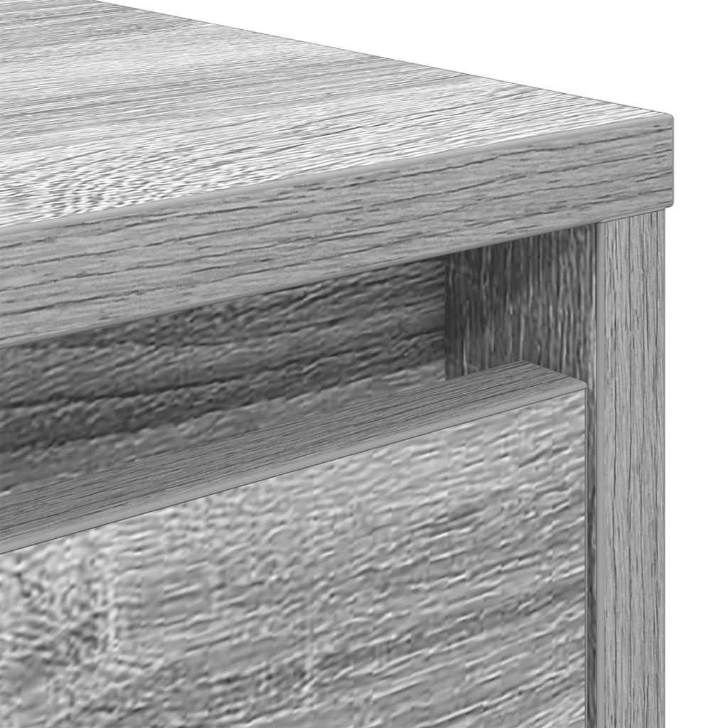 Tavolino da Salotto con Cassetti Grigio Sonoma 70,5x70x40 cm