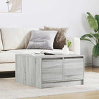 Tavolino da Salotto con Cassetti Grigio Sonoma 70,5x70x40 cm