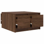 Tavolino da Salotto con Cassetti Rovere Marrone 70,5x70x40 cm