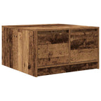 Tavolino da Salotto con Cassetti Legno Antico 70,5x70x40 cm