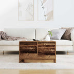 Tavolino da Salotto con Cassetti Legno Antico 70,5x70x40 cm