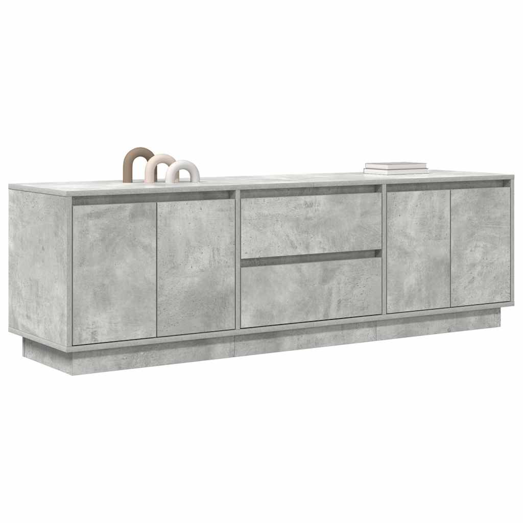 Mobile Porta TV con Luci LED Grigio Cemento 160,5x41x50 cm