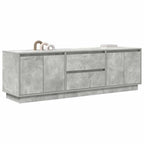 Mobile Porta TV con Luci LED Grigio Cemento 160,5x41x50 cm
