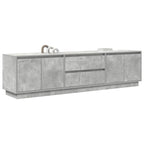 Mobile Porta TV con Luci LED Grigio Cemento 193,5x41x50 cm