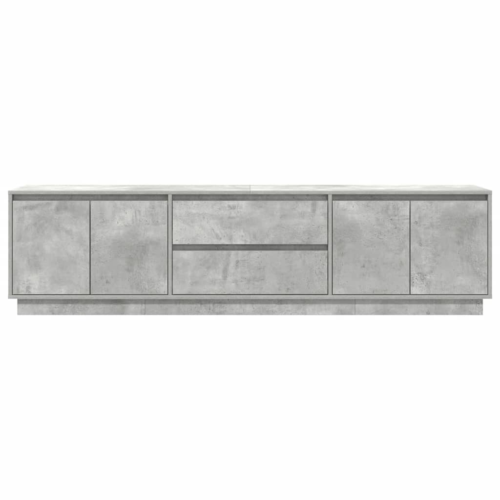 Mobile Porta TV con Luci LED Grigio Cemento 193,5x41x50 cm