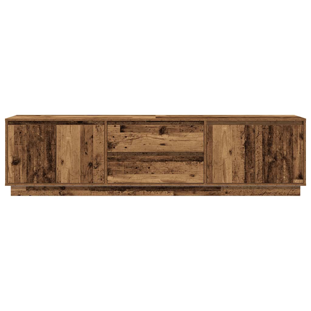 Mobile Porta TV con Luci LED Legno Antico 193,5x41x50 cm