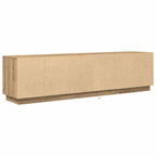 Mobile Porta TV con Luci LED Rovere Artigianale 193,5x41x50 cm