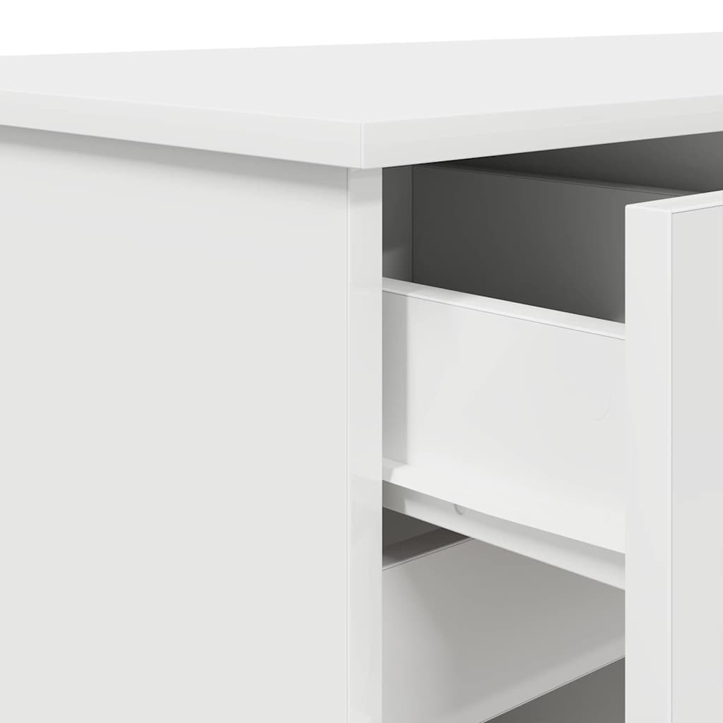 Scrivania con porta Bianco 140 x 49 x 76 cm Legno multistrato