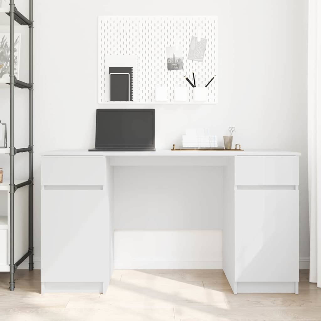 Scrivania con porta Bianco 140 x 49 x 76 cm Legno multistrato