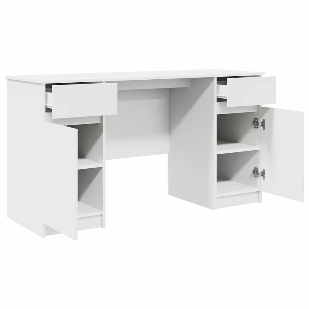 Scrivania con porta Bianco 140 x 49 x 76 cm Legno multistrato