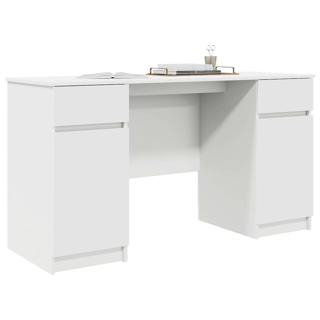 Scrivania con porta Bianco 140 x 49 x 76 cm Legno multistrato