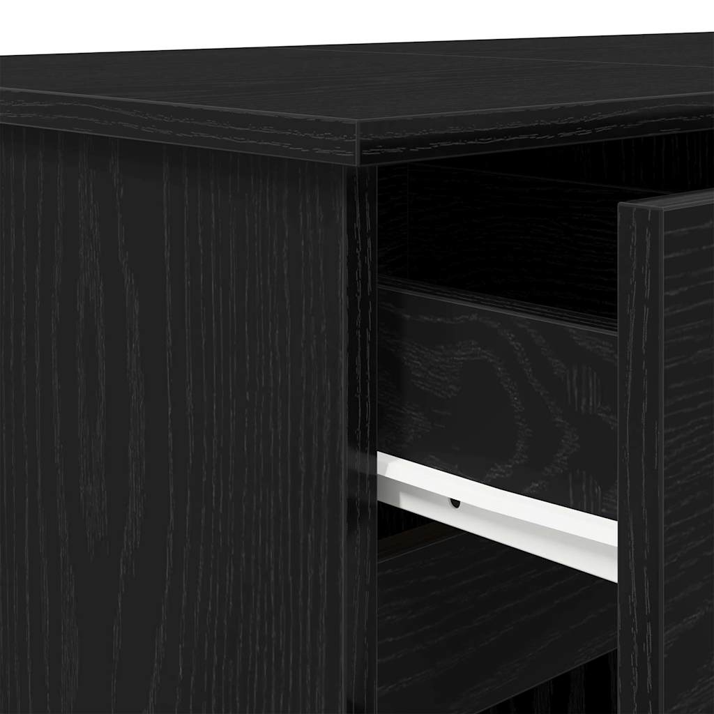 Scrivania Rovere nero 140 x 49 x 76 cm Legno multistrato