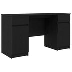 Scrivania Rovere nero 140 x 49 x 76 cm Legno multistrato