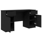 Scrivania Rovere nero 140 x 49 x 76 cm Legno multistrato